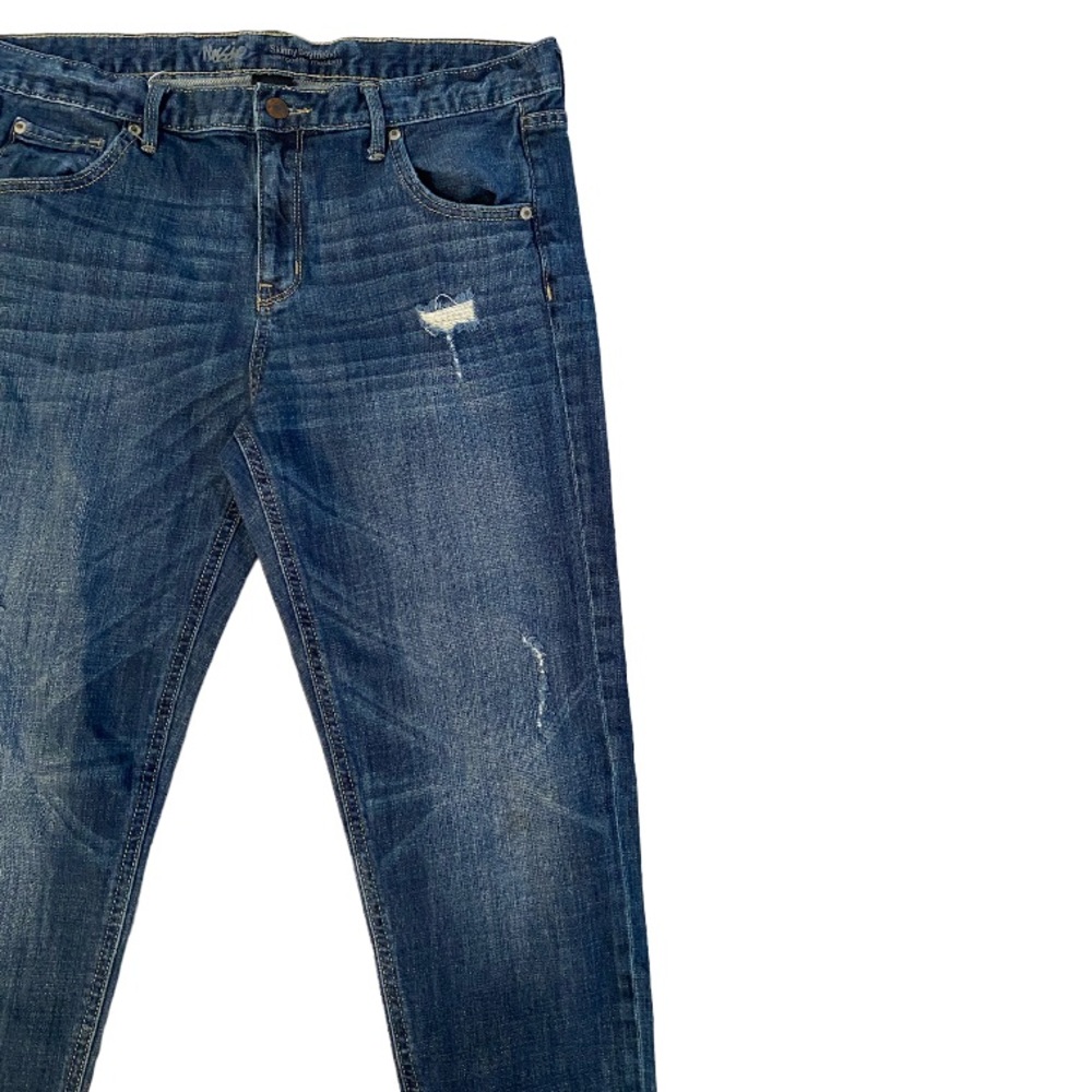 MOSSIMO Denim Distressed Skinny Boyfriend Jeans Size 12 - Picture 4 of 6
